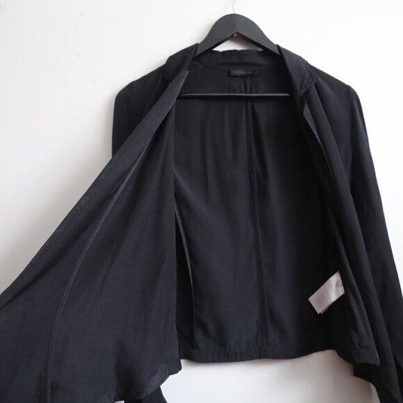 Tiger Of Sweden Jeans Blazer Ambra Black Open Front Waterfall Lightweight - Picture 4 of 7